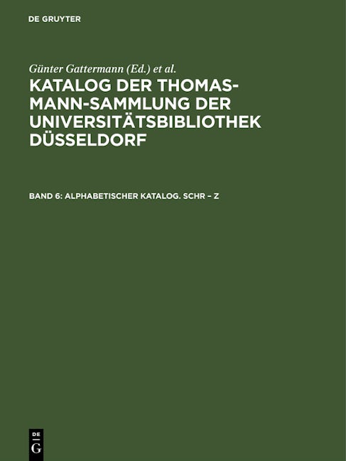 Alphabetischer Katalog. Schr – Z
