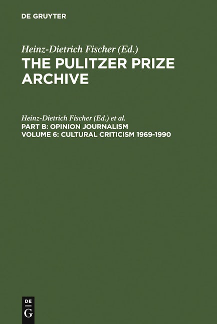 Cultural Criticism 1969-1990