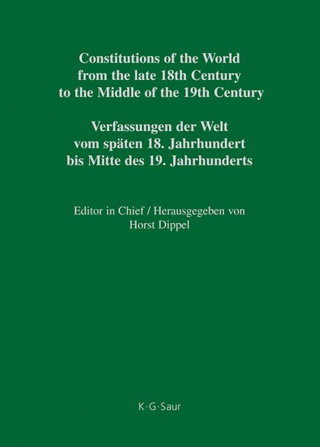 Constitutional Documents of the United Kingdom 1782 – 1835