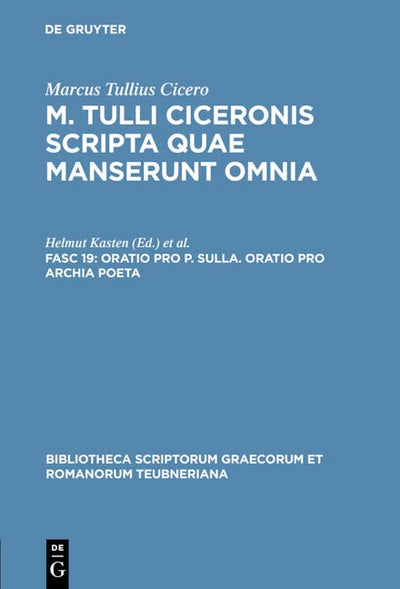 Oratio pro P. Sulla. Oratio pro Archia poeta