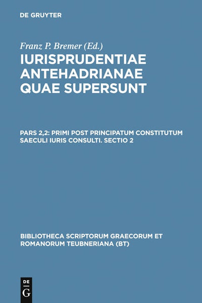 Primi post principatum constitutum saeculi iuris consulti. Sectio 2