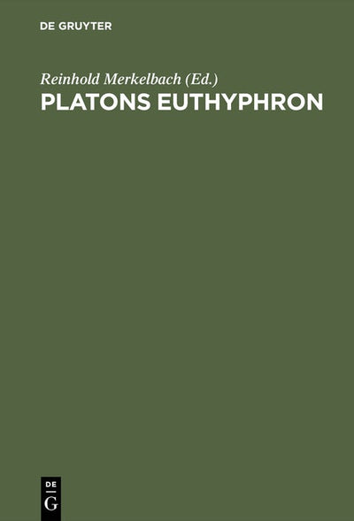Cover image for Platons Euthyphron, isbn: 9783598730122