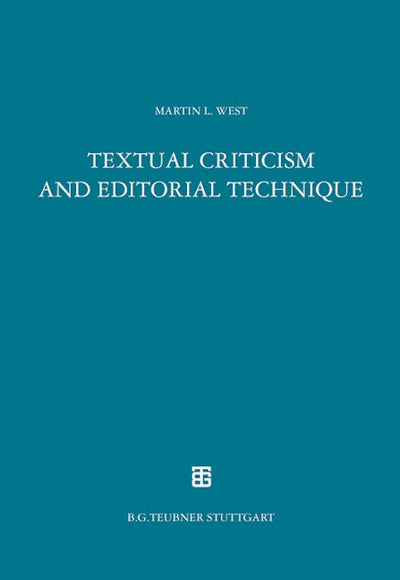 Textual Criticism and Editorial Technique