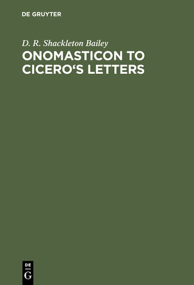 Onomasticon to Cicero's Letters