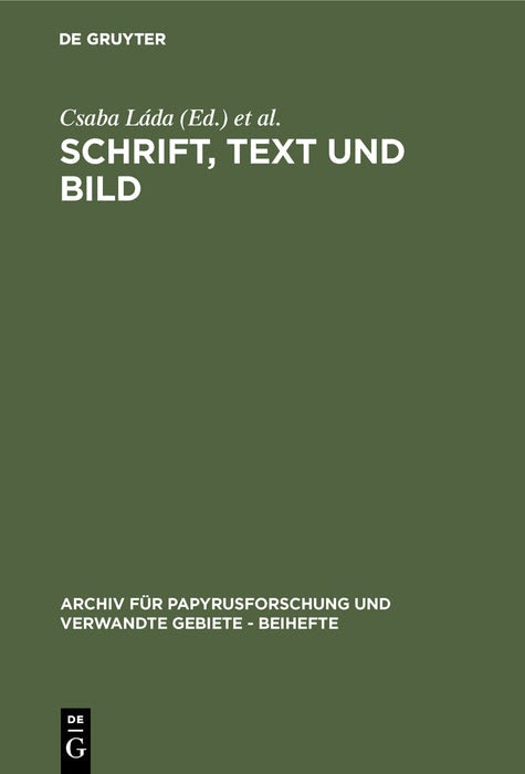 Cover image for Schrift, Text und Bild, isbn: 9783598775963