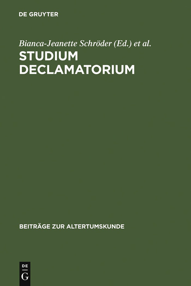 Cover image for Studium declamatorium, isbn: 9783598777257