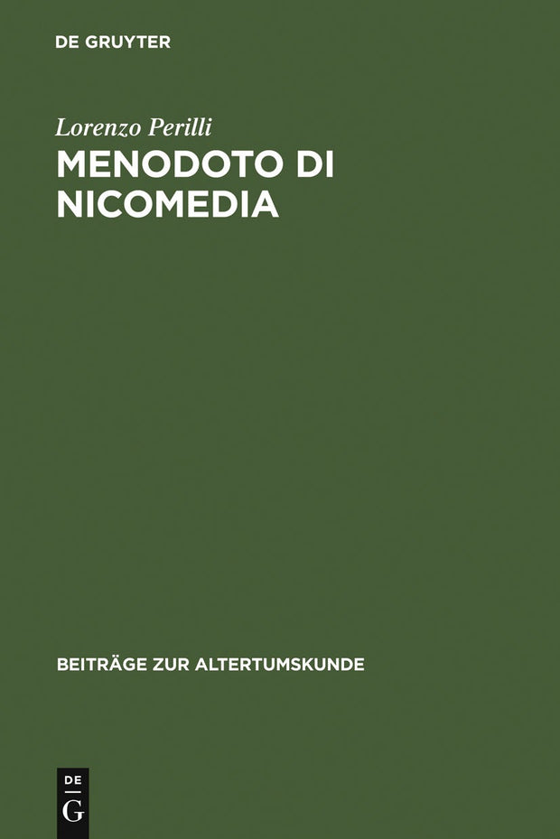 Cover image for Menodoto di Nicomedia, isbn: 9783598778186
