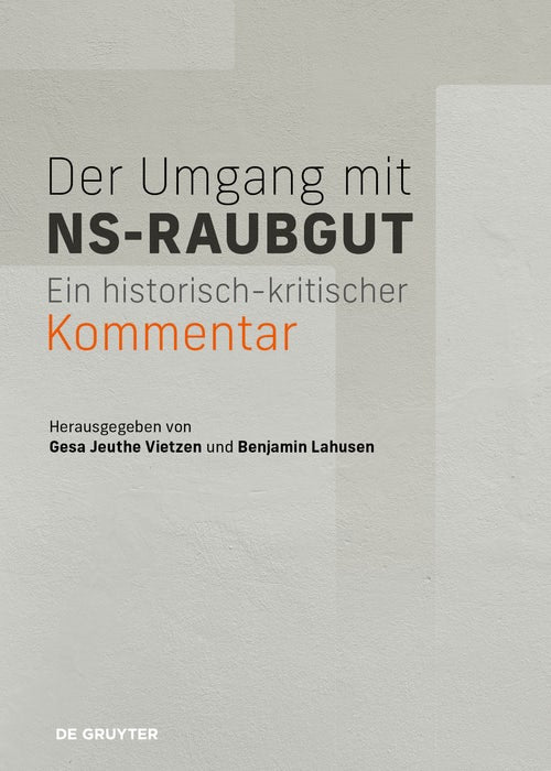Book cover image for Der Umgang mit NS-Raubgut ISBN: 9783689241681