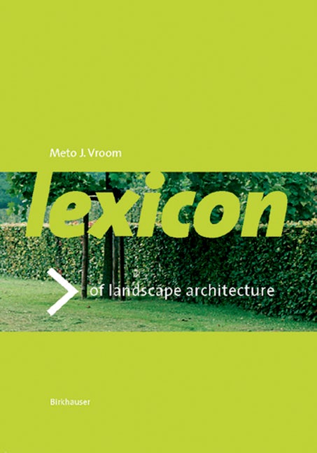 Book cover image for Lexicon of Garden and Landscape Architecture ISBN: 9783764375256