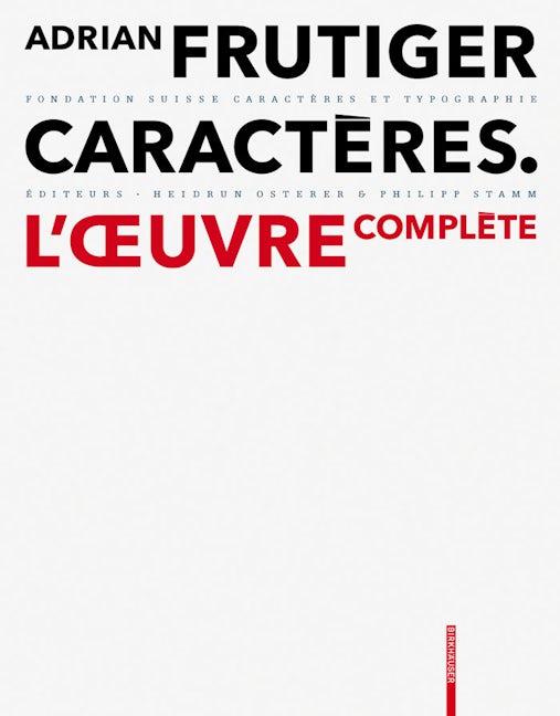 Adrian Frutiger – Caractères