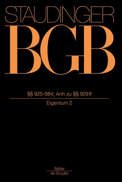 Cover image for §§ 925-984; Anh zu §§ 929 ff, isbn: 9783805910989