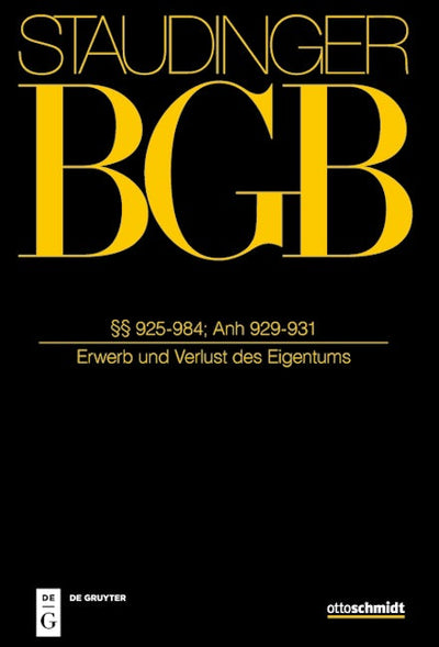 §§ 925-984; Anh zu §§ 929-931