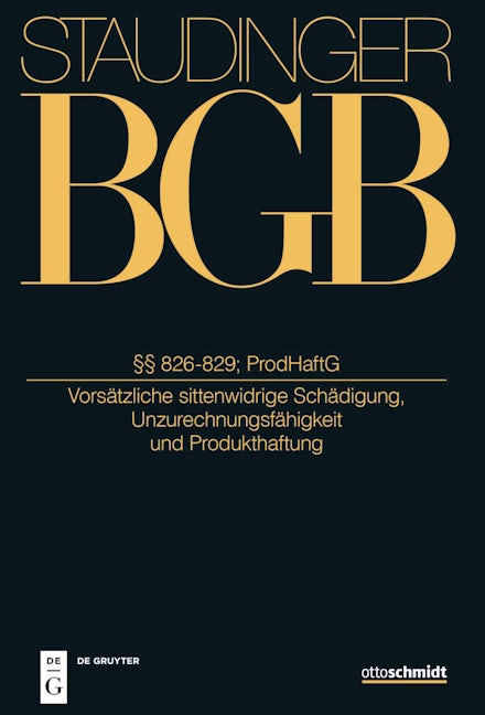 §§ 826-829; ProdHaftG