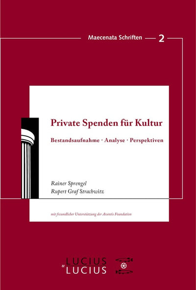 Cover image for Private Spenden für Kultur, isbn: 9783828204300