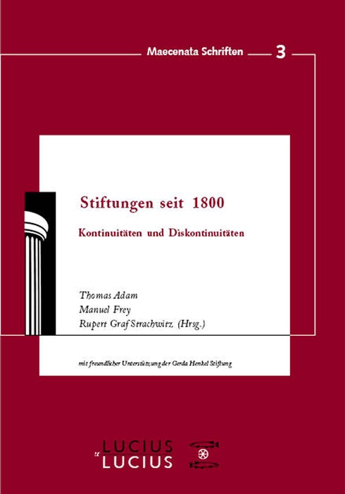Cover image for Stiftungen seit 1800, isbn: 9783828204324