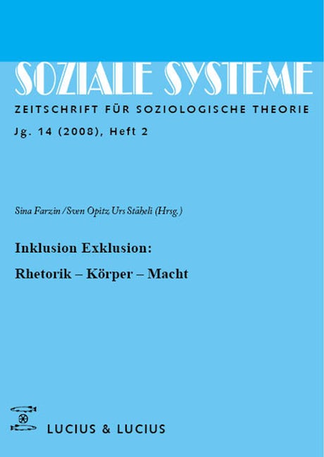 Book cover image for Inklusion /Exklusion: Rhetorik, Körper, Macht ISBN: 9783828204607