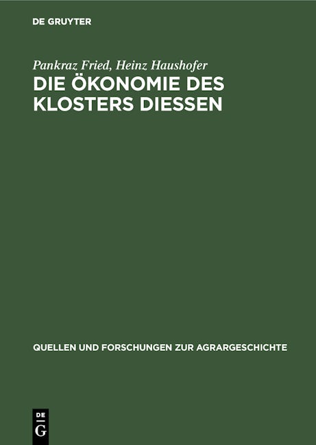 Die Ökonomie des Klosters Diessen