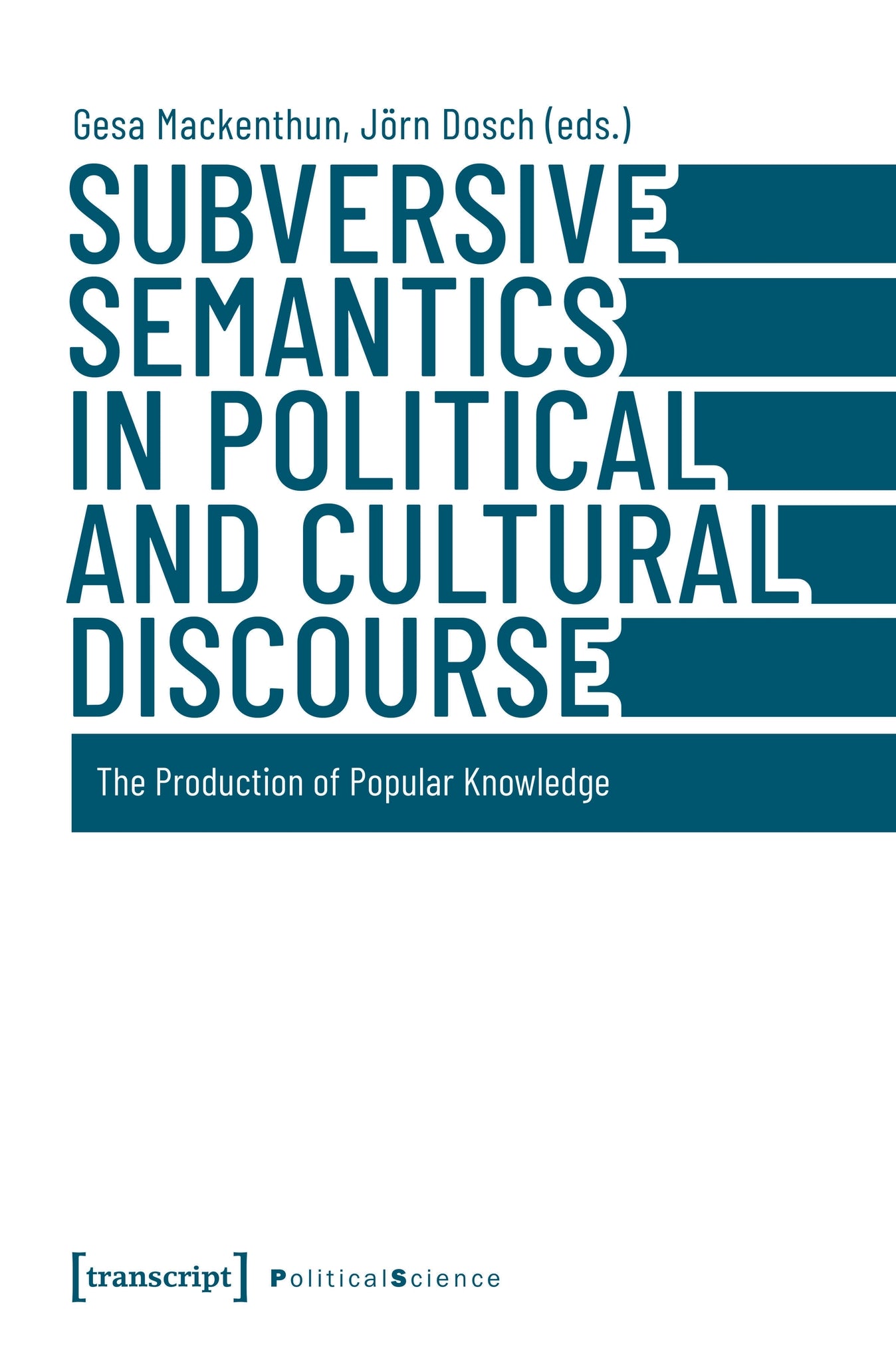 Cover image for Subversive Semantics in Political and Cultural Discourse ISBN 9783837661774