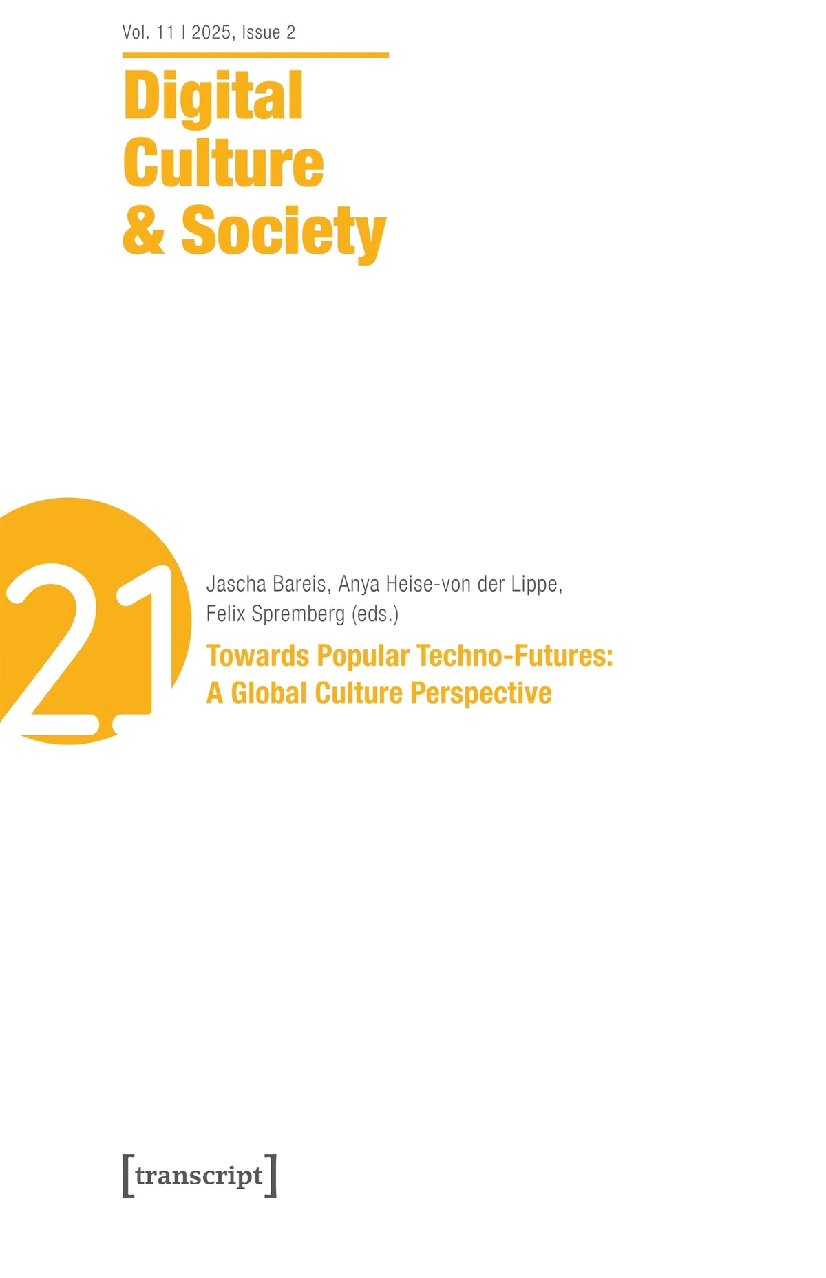 Cover image for Digital Culture & Society (DCS) ISBN 9783837673210