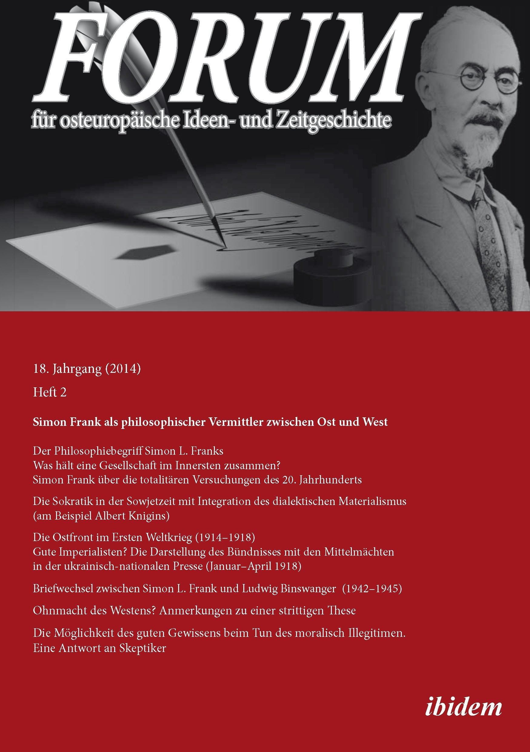 Book cover image for Forum für osteuropäische Ideen- und Zeitgeschichte. 18. Jahrgang, Heft 2 ISBN: 9783838208022