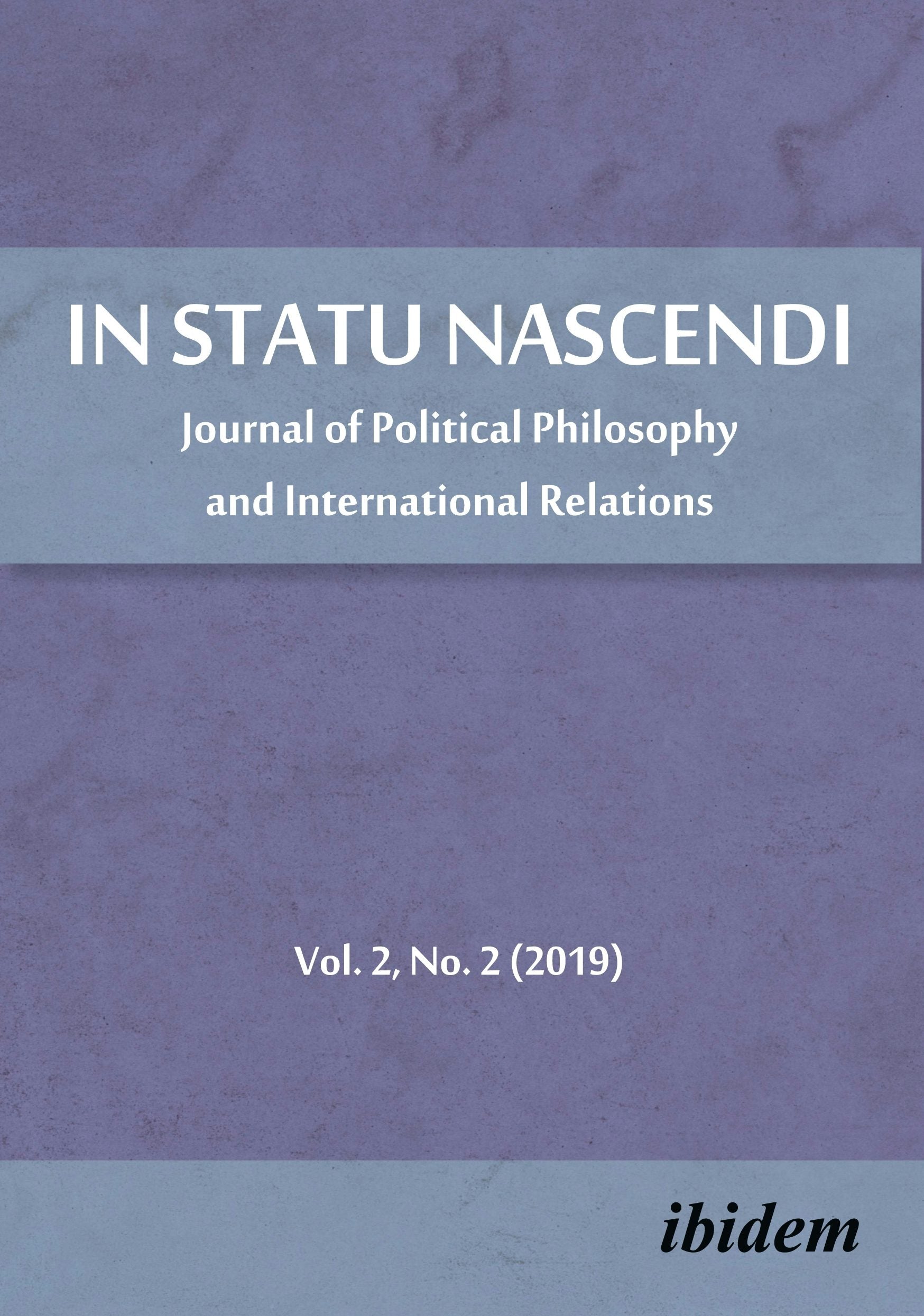 Book cover image for In Statu Nascendi ISBN: 9783838213392