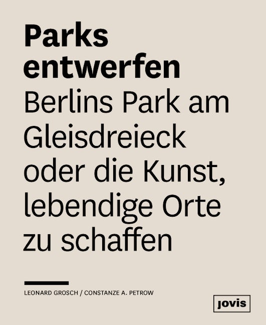 Book cover image for Parks entwerfen ISBN: 9783868593693