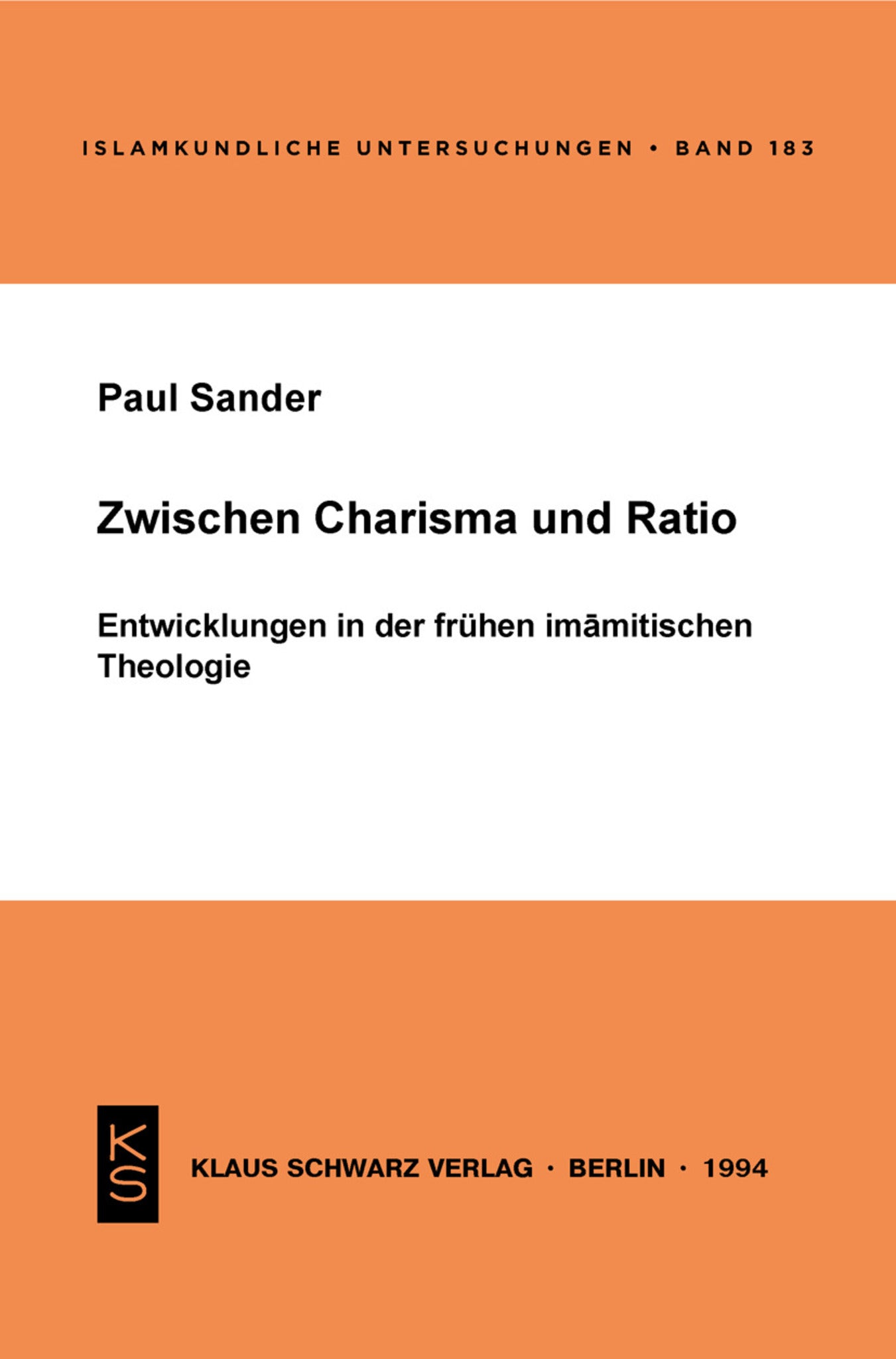 Cover image for Zwischen Charisma und Ratio ISBN 9783879972364