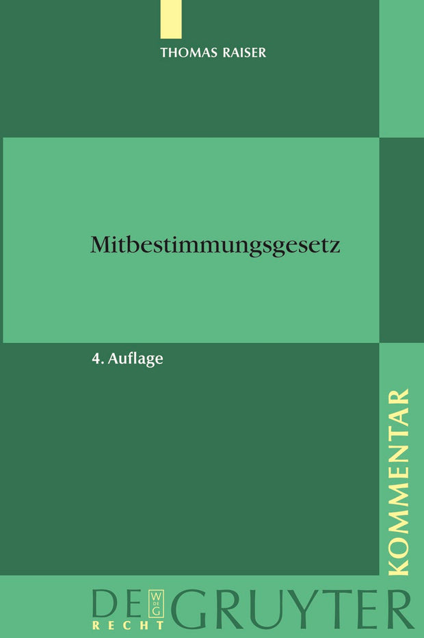 Cover image for Mitbestimmungsgesetz, isbn: 9783899490008
