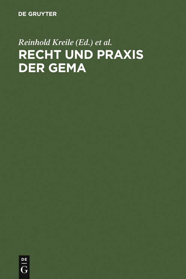 Cover image for Recht und Praxis der GEMA, isbn: 9783899491814