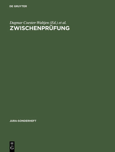 Cover image for Zwischenprüfung, isbn: 9783899491845