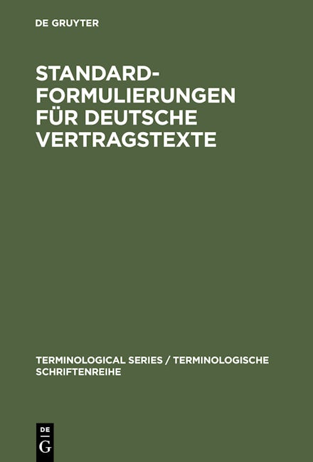 Standardformulierungen für deutsche Vertragstexte