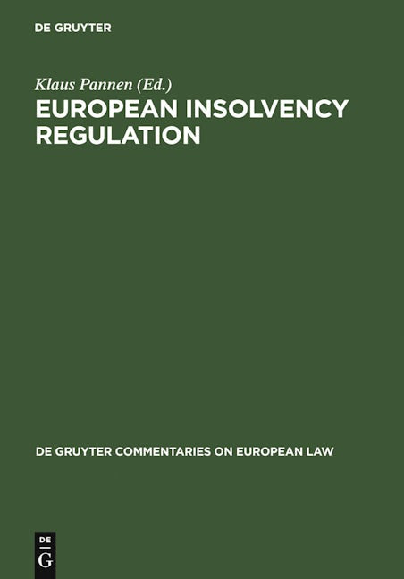 Book cover image for European Insolvency Regulation ISBN: 9783899492071