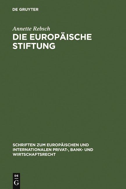 Book cover image for Die Europäische Stiftung ISBN: 9783899493474