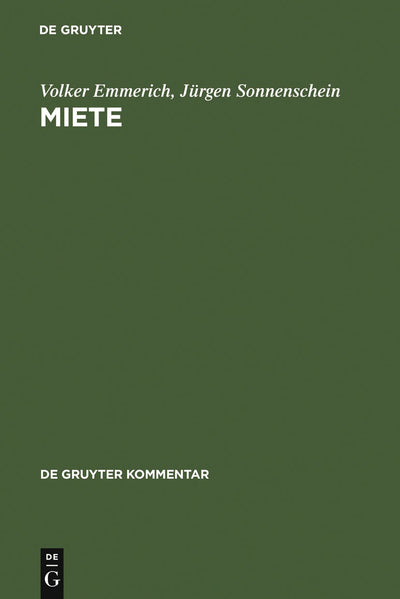 Cover image for Miete, isbn: 9783899493955