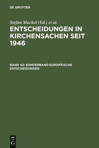 Cover image for Sonderband Europäische Entscheidungen, isbn: 9783899494440