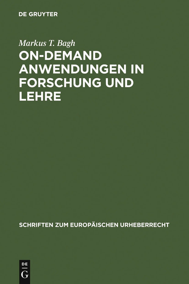 Cover image for On-demand Anwendungen in Forschung und Lehre, isbn: 9783899494631