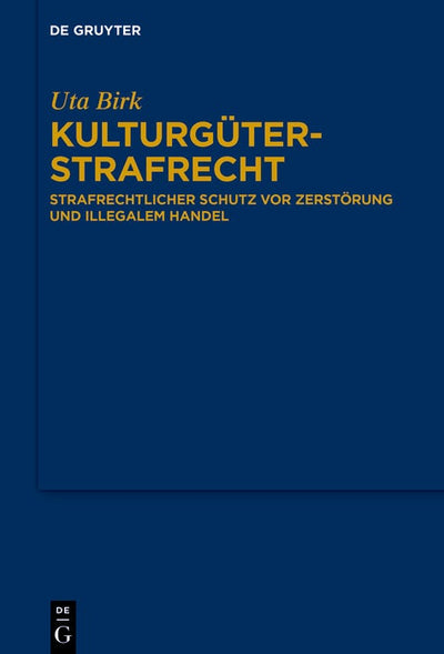 Cover image for Kulturgüterstrafrecht, isbn: 9783899497588