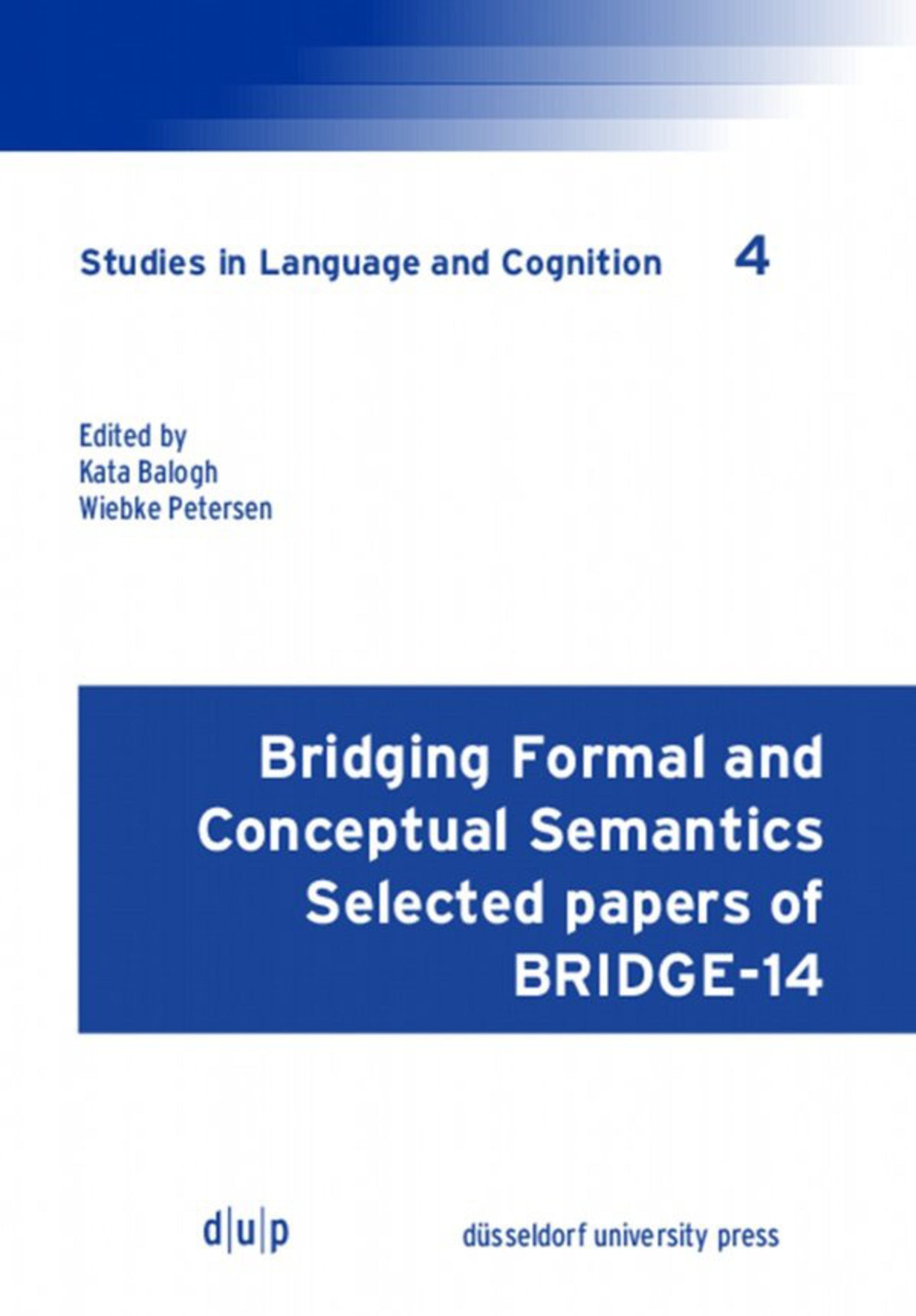 Cover image for Bridging Formal and Conceptual Semantics ISBN 9783957580429