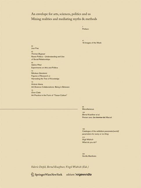 Book cover image for An envelope for arts, sciences, politics and us ISBN: 9783990434505