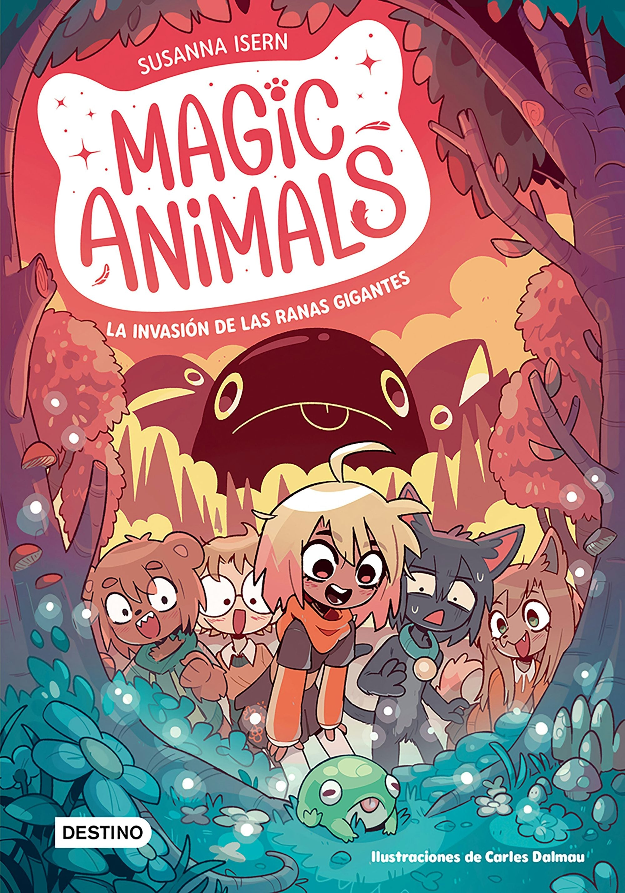 Book cover image for Magic Animals 2. La invasión de las ranas gigantes (Cómic) / Magic Animals 2: The Invasion of the Giant Frogs (Comic Book) ISBN: 9786073921992