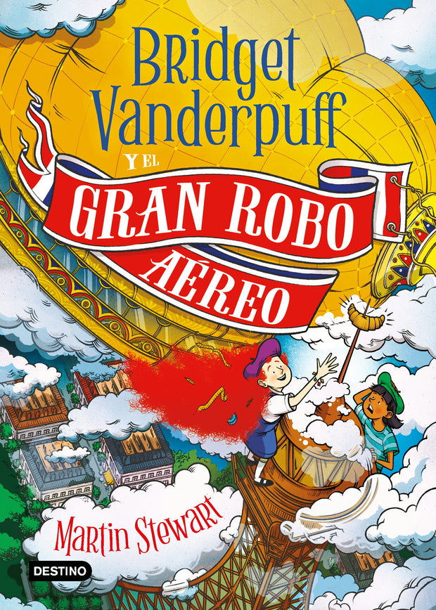 Cover image for Bridget Vanderpuff 3. Bridget Vanderpuff y el gran robo aéreo / Bridget Vanderpuff and the Great Airship Robbery, isbn: 9786073930239