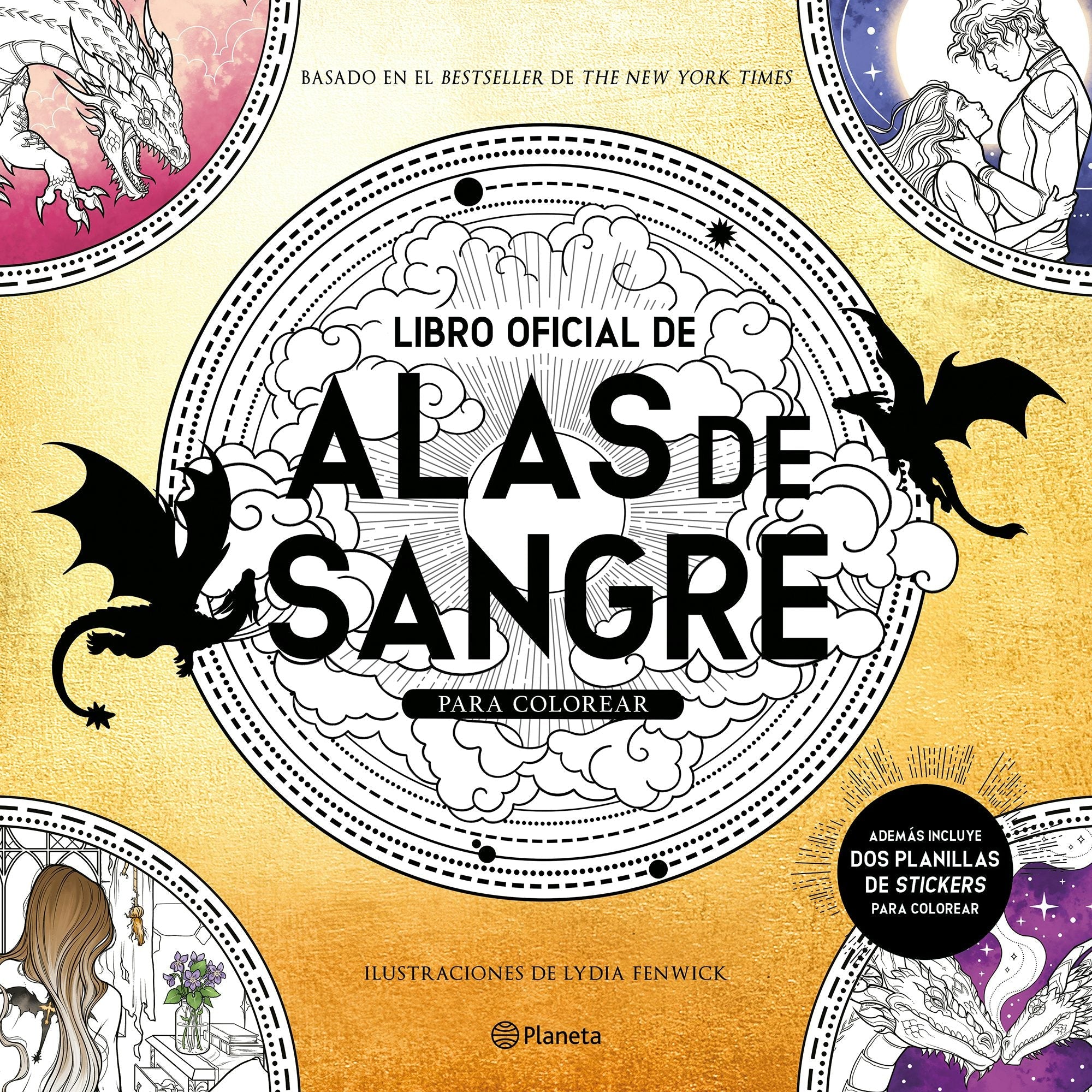 Book cover image for Alas de sangre. Libro oficial para colorear / Fourth Wing: The Official Coloring and Sticker Book ISBN: 9786073937603