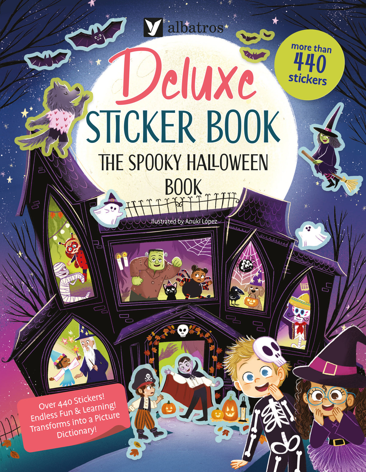 Cover image for Deluxe Sticker Book: The Spooky Halloween Book ISBN 9788000076164