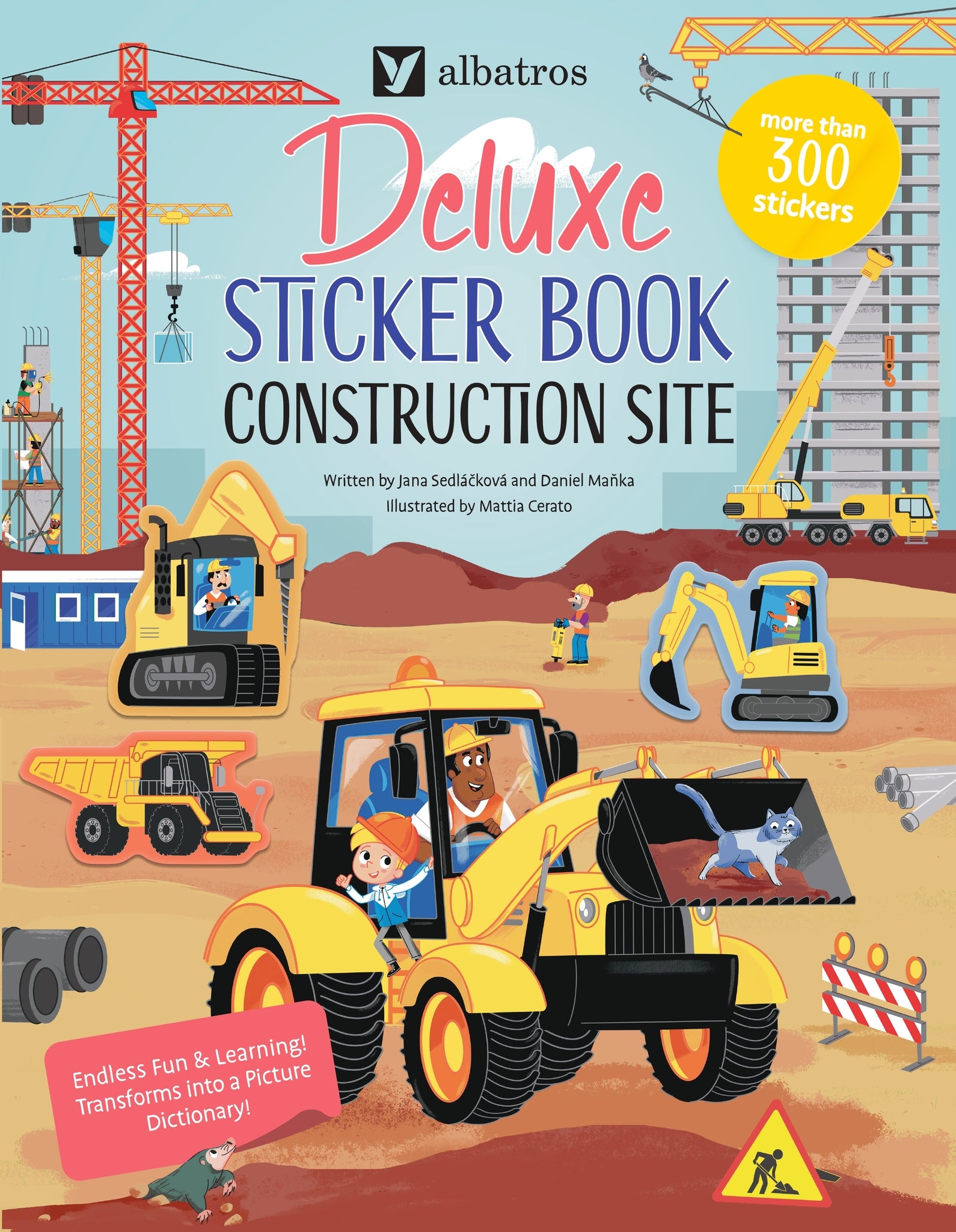 Cover image for Deluxe Sticker Book: Construction Site ISBN 9788000085456