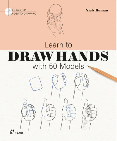 Cover image for Learn to Draw Hands with 50 Models, isbn: 9788410650213