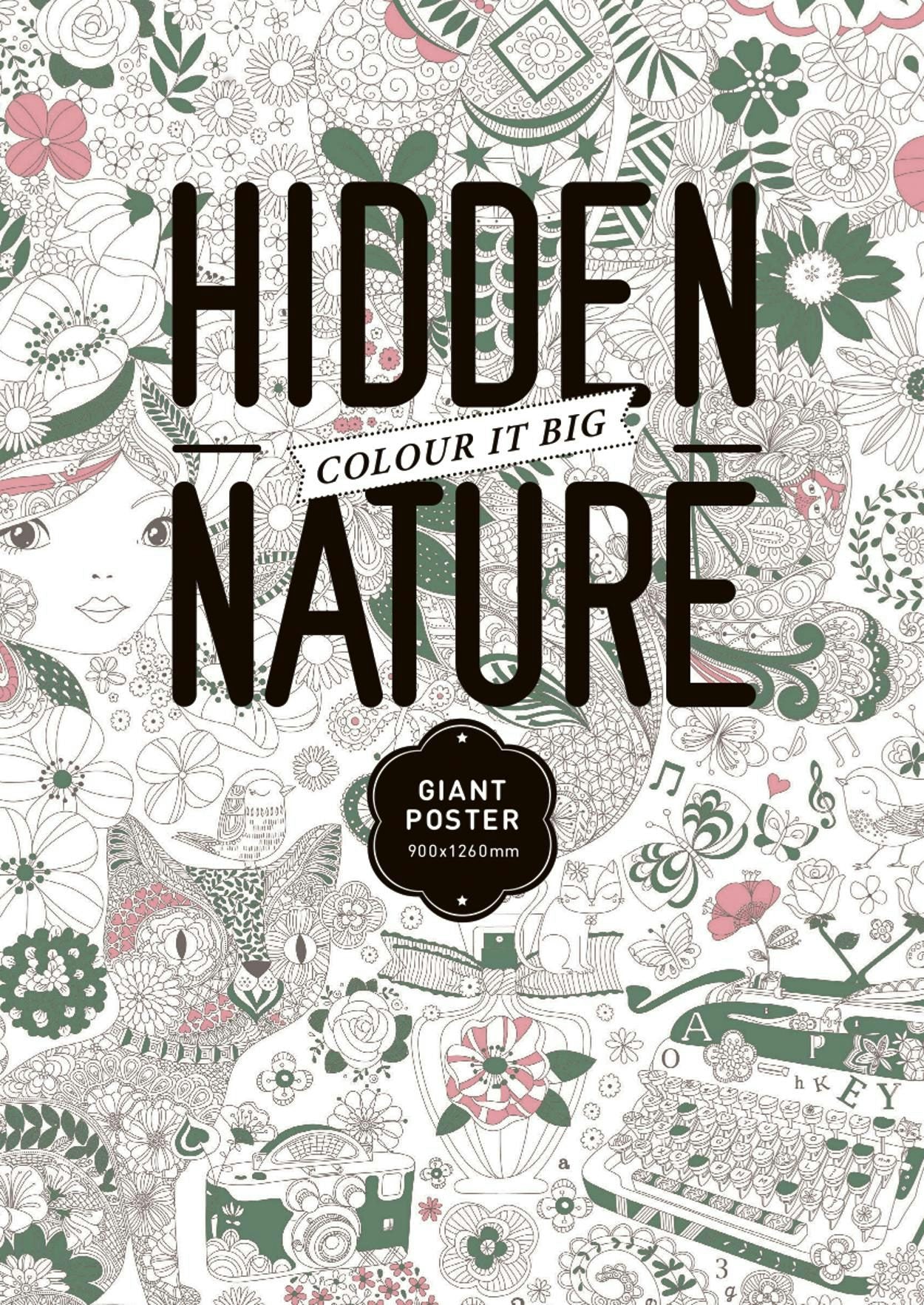 Book cover image for The Hidden Nature Coloring Poster ISBN: 9788416851126