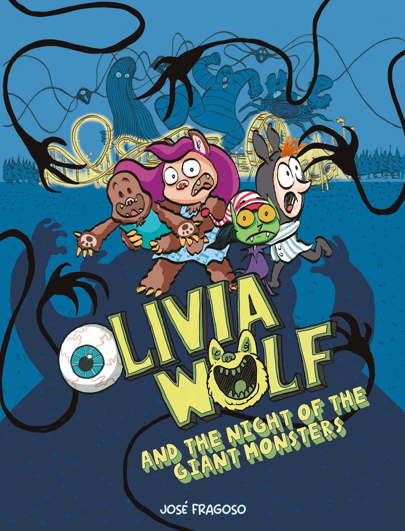Book cover image for Olivia Wolf and the Night of the Giant Monsters ISBN: 9788419253576