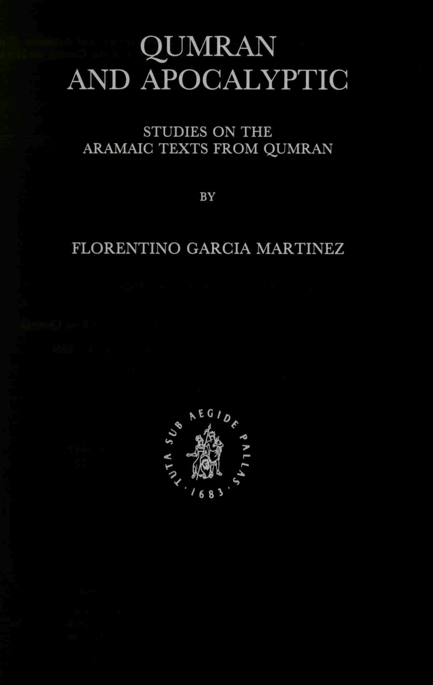 Book cover image for Qumran and Apocalyptic ISBN: 9789004095861