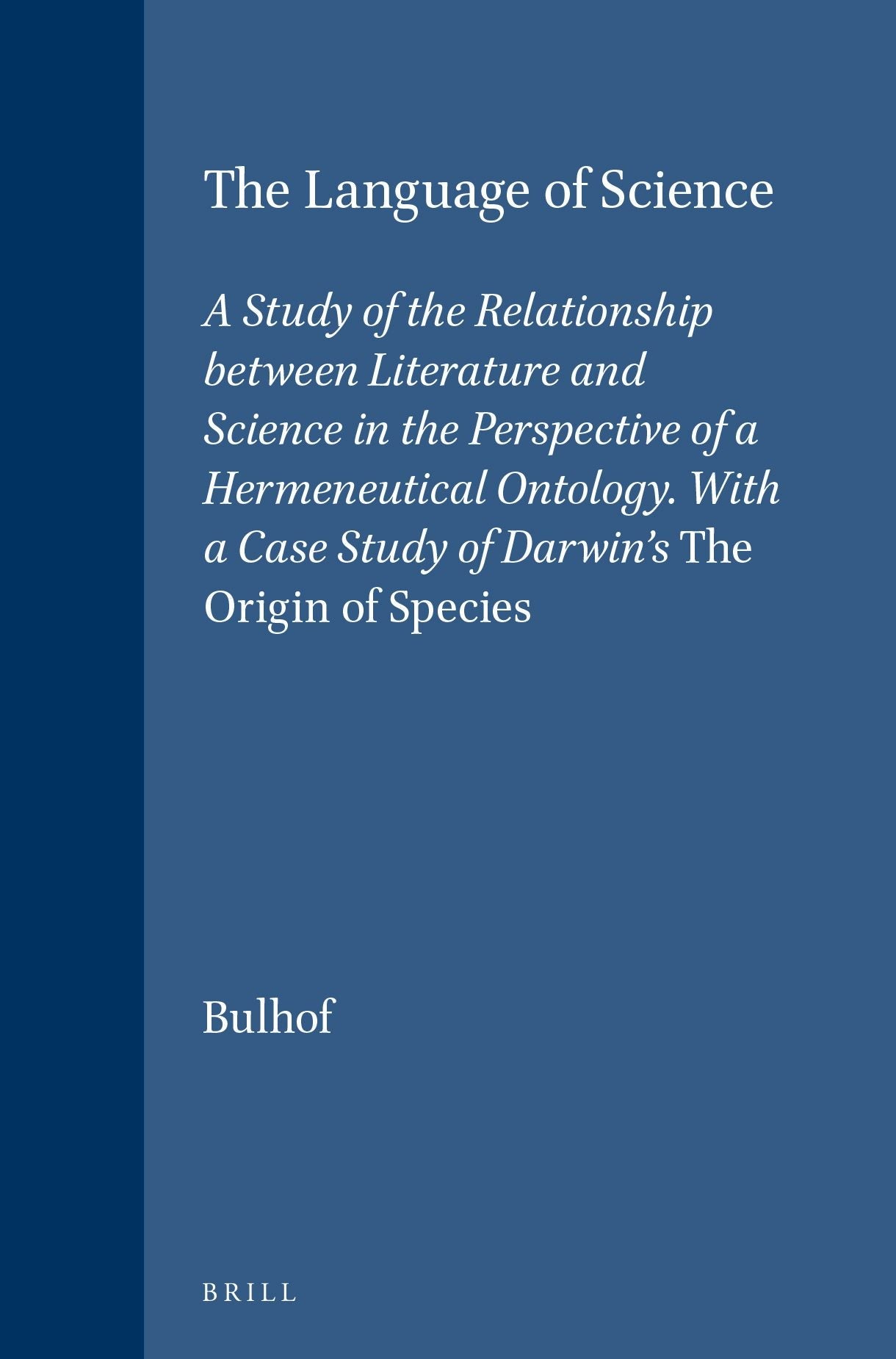 Book cover image for The Language of Science ISBN: 9789004096448
