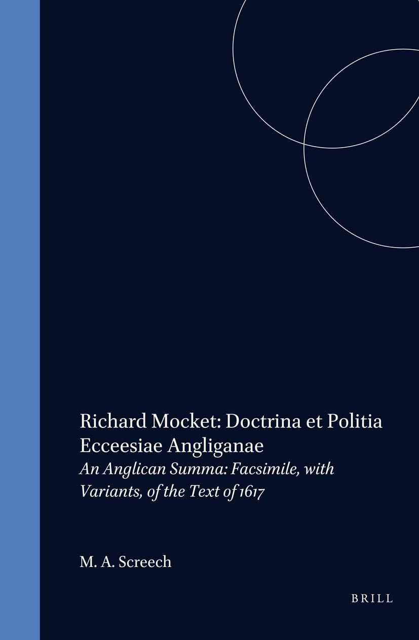 Book cover image for Richard Mocket: Doctrina et Politia Ecclesiae Anglicanae ISBN: 9789004100404